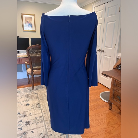 Ralph Lauren Off-The-Shoulder Bell-Sleeve Dress - Picture 5 of 9